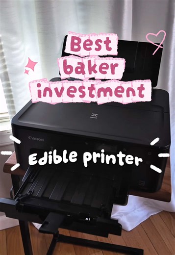 This is your sign to invest in an edible printer.✨ Printer options 🔗 in my Amazon storefront in the bio❗ #edibleprinter #customcakes #bakingtools #timtokmademebuyit #edibleimage