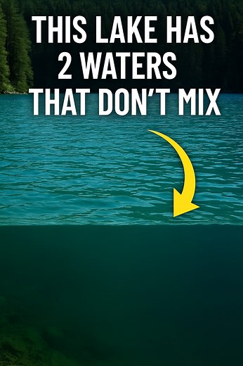 A lake with two layers of water that never mix — a natural phenomenon called meromixis. 🌊 A strange world of hidden chemistry. #MeromicticLake #NatureFacts #EarthScience #Factopiax #WorldFacts #Geography #MindBlowingFacts #LakeNyos | Factopiax