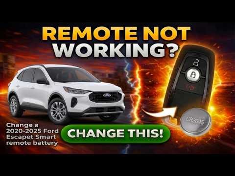 How to change a 2020-2025 Ford Escape Smart remote battery CR2045 (3 Button Remote Fob)