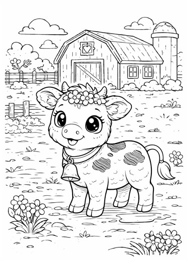 Farm Friends Coloring Pages – 39 Cute Farm Animals & Farm Scenes | Printable Coloring Pages for Kids | Instant Download PDF | PDF Download - Etsy