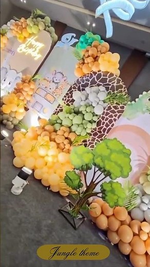 Beautiful Jungle Theme Decoration | Kids Jungle Birthday Party Ideas