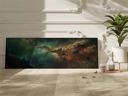 Cosmic Nebula Panoramic Canvas Wall Art | Deep Space Galaxy Poster | Abstract Universe Decor | Modern Astral Artwork | Ready to Hang - Etsy