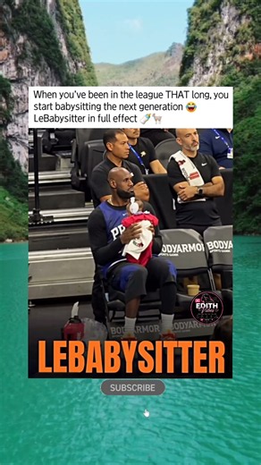 Lebron james holding tyrese maxey baby daughter on the bench goes viral 🏀🙏 #shorts #nbamemes