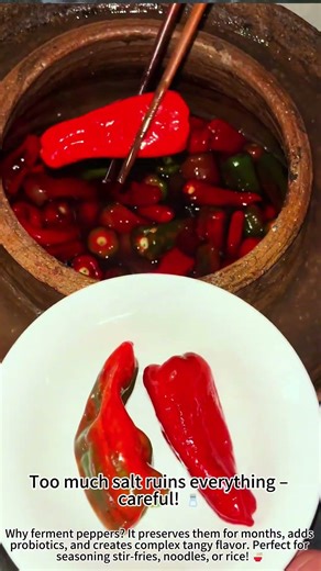 Making spicy fermented red peppers homemade easy 🔥