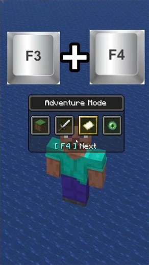 How to switch between Gamemodes in Minecraft! #shorts #minecraft