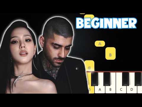 EYES CLOSED - Jisoo feat Zayn | Beginner Piano Tutorial | Easy Piano