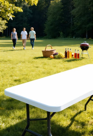 Elegant White Stretch Table Cover for Events