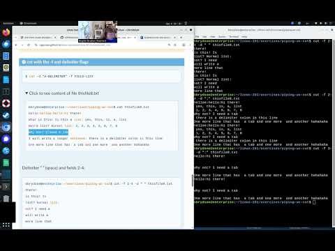 Lecture 3: The command cut in Linux