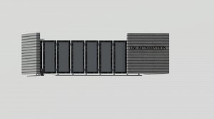 Automatic Curve Gate / Sliding Turing Gate - 3D model by officialomautomation