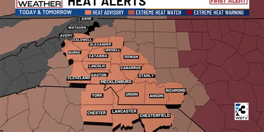 Heat wave continues across Carolinas with temps near 100 degrees: Latest forecast