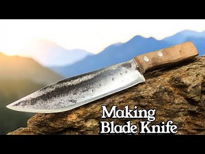 How to Make a Sharp New Blade Knife with Wooden Handle | Handmade Knife Making Tutorial