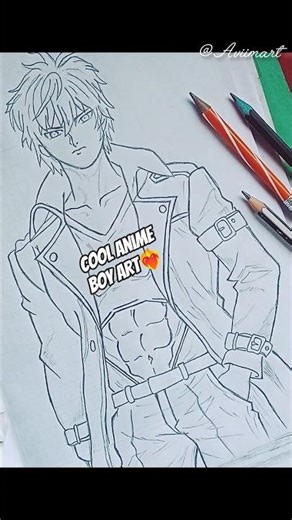 Masterclass in Anime Anatomy: Drawing a Cool Anime Boy ✏️⚡