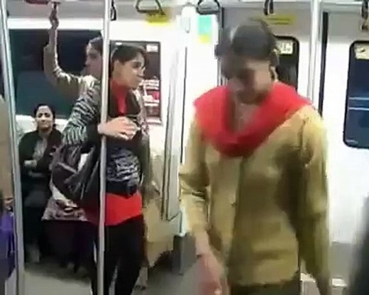 Ladies With Touching Boy In Matro Bus