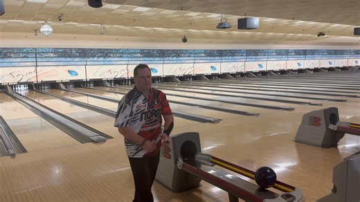 Today was the match play day of the Midwest Senior Masters tournament. In the end it was Dale Hofmeister coming away with the win and $5,000 first prize. He defeated Jeff Austreng in the finals. Jeff tore through the field today going undefeated through match play until the finals. Dale also rolled the only 300 game of the tournament in the semifinals which advanced him to the finals. Here is Dale’s last shot for 300. | 300 Bowl