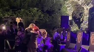 Sharon Osbourne slow dances with husband Ozzy Osbourne at her 70th birthday party