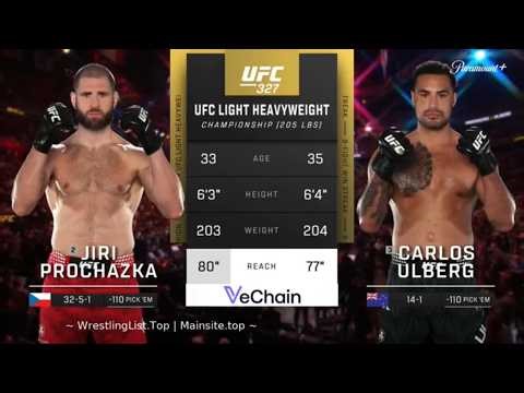 Jiří Procházka vs. Carlos Ulberg Full Fights | Jiří Procházka vs. Carlos Ulberg UFC 327