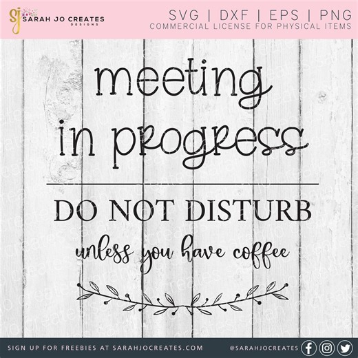 Meeting in Progress SVG: Do Not Disturb Sign, Home Office (digital Download) - Etsy