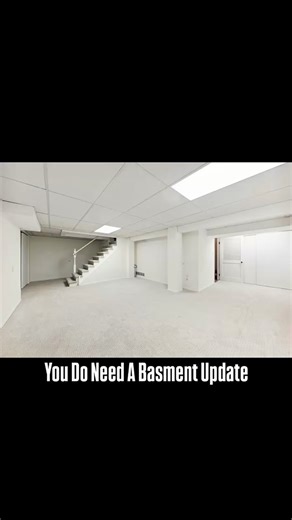 Adjust your space to make it yours. Now with hidden away utilities, less bulky overheads and closet space. A basement ready for family and friends. Follow @larsenconstructionservices for more! Paint, Drywall, Ceiling, Recessed lighting, Framing, Window, Doors, Handrail | Larsen Construction Services