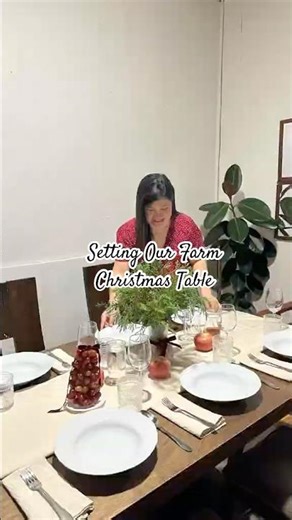 Christmas Table Set Up #provincelife #simpleliving #christmasathome #christmas