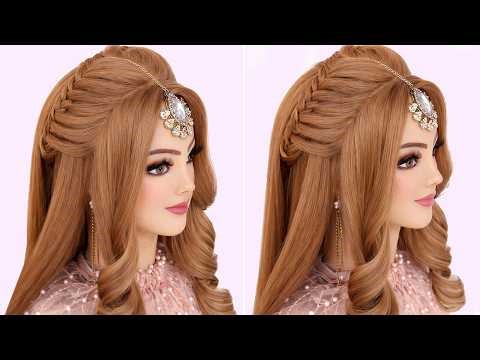 New simple bridal Hairstyles l easy open hairstyle for wedding l eid hairstyle 2026
