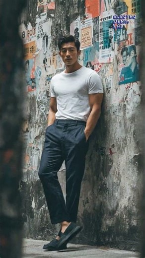 Slim sateen chinos | Formal Pants for Men | Electro Denim Lab | Singapore Fashion