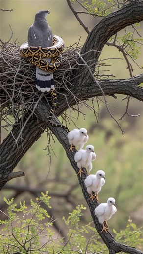 Mother Hawk Fights Back to Save Her Chicks! #animals #wildlife #rescue | Laugh, Cry and Smile
