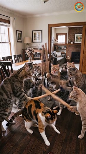 Beer Cat Brawl! #shorts #usa #cats #funny #viral