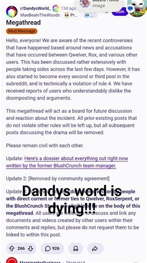 #dandysworld dandys world is dying!!