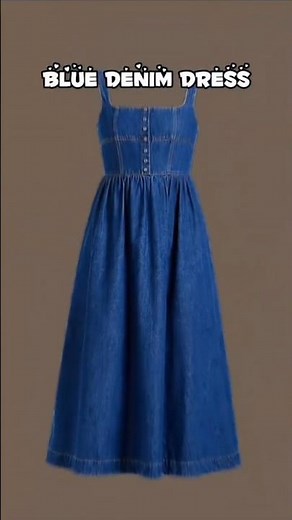 beautiful Blue Denim Dress Outfit 💙