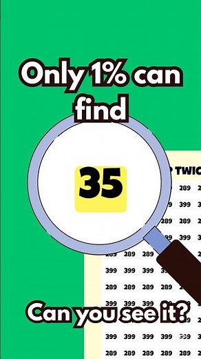 Find the Number 35 in 7 Seconds! 🔍 Quick Brain Puzzle #Shorts