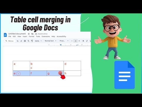 Merge Cells in Google Docs | Table cell merging in Google Docs