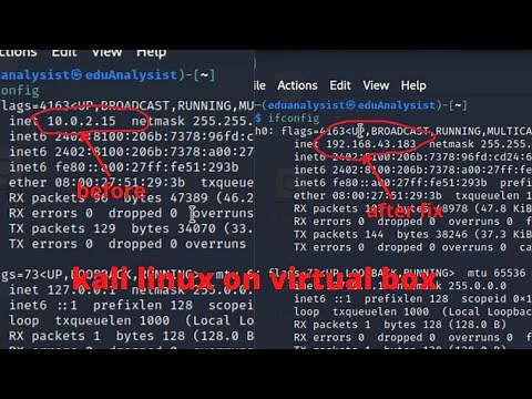 how to see real ip address on virtual box in kali Linux | education Analysist