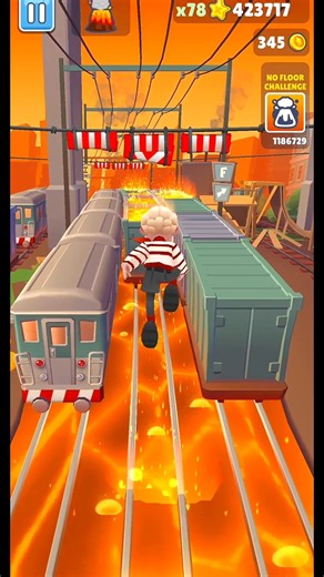 🔥 SUBWAY SURFERS FLOOR ❌ LAVA ✅ | NO FLOOR CHALLENGE 😱 IMPOSSIBLE RUN! 🌋 #nofloorchallenge