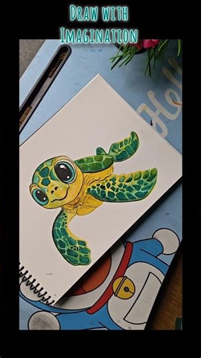 Little Tortoise 🐢 #watercolor #tortoise #likecommentsubscribe