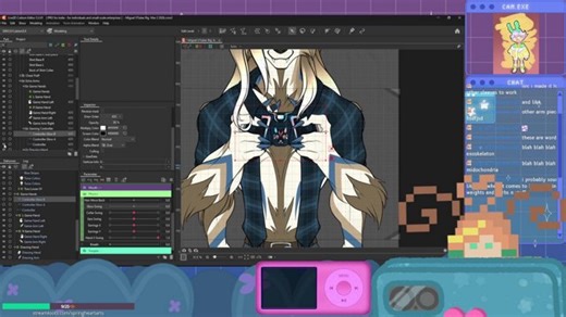 Live2D Rigging Werewolf Vtuber Model for @miguelthewerewolf ✿Work Stream ✿ !vgen !throne