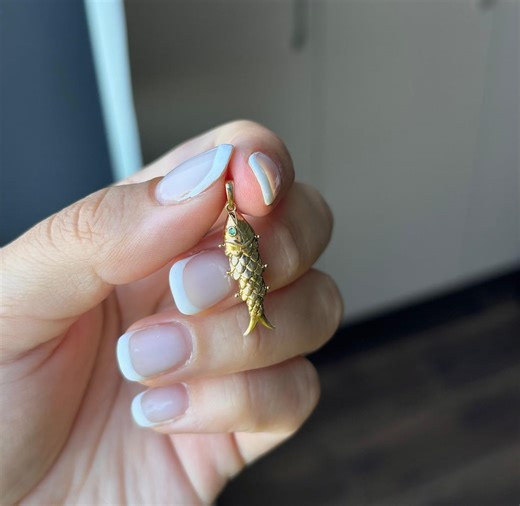 Gold Filled Articulated Fish Pendant Jewellery, Tiny Moving Nautical Charm, Sea Life Jewelry - Etsy