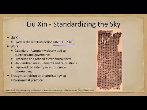 Multicultural Astronomy - Chinese Astronomy - Liu Xin