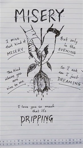 I miss that kind of misery | Misery lyrics - Pupsies | #lyricvideo #viral #glitches #misery