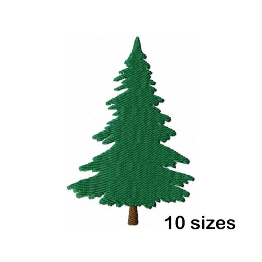 Christmas Pine Tree Machine Embroidery Design, Holiday Stitch, Instant Download - Etsy