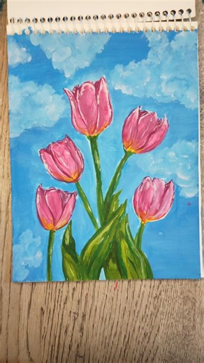 Spring Tulips#art#drawing#flowers