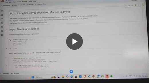 #ipl #machinelearning #datascience #ai | Ipsita Pal