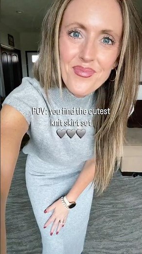 Easy Fall Outfit Idea 🍂 Amazon Knit Midi Skirt Set #shorts