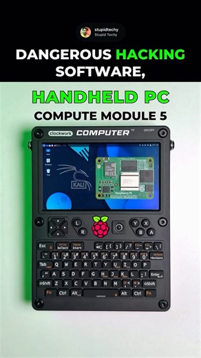 Stupid Techy on Instagram: "uConsole - Handheld Hacking Computer using Raspberry Pi CM5 #reels #shorts #gadgets #tech"