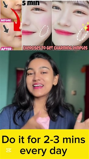How to get DIMPLES naturally!! #facemassage #faceyoga #faceexercise #shorts #dimple #dimplesmile