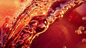 Liquid Fire: A mesmerizing close-up of a vibrant red liquid, captured in a moment of dynamic movement, creating a fiery and captivating display. The image evokes a sense of energy, passion.