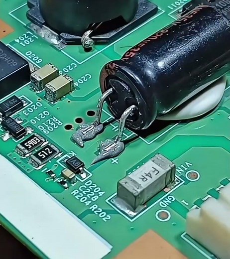 Soldering capacitor #capacitor #electronic #shortvideo #short #shots