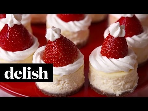 Holiday How To: Santa Cheesecake Bites | Delish