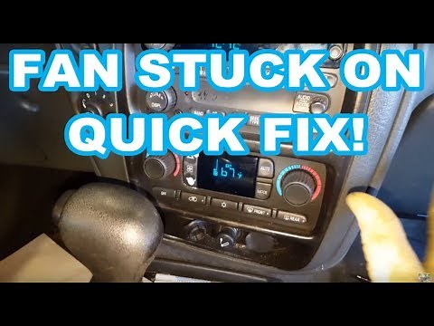 HOW TO FIX BLOWER STAYS ON Chevy Trailblazer / GMC Envoy EASY DIAG/REPLACE FAN STUCK