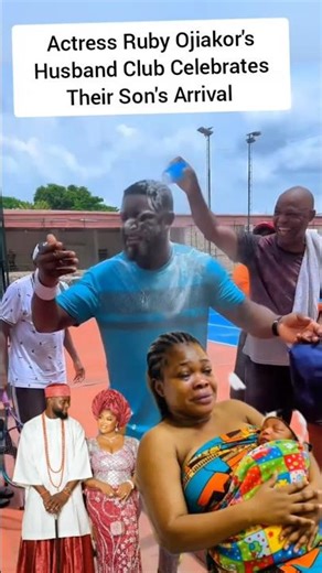 Actress Ruby Ojiakor's Husband Club Members Celebrates Their Son's Arrival