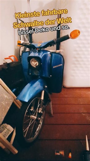 kleinste fahrbare Schwalbe der Welt, Deko und so #mopedstefan #simson #simsonschwalbe #ostalgie